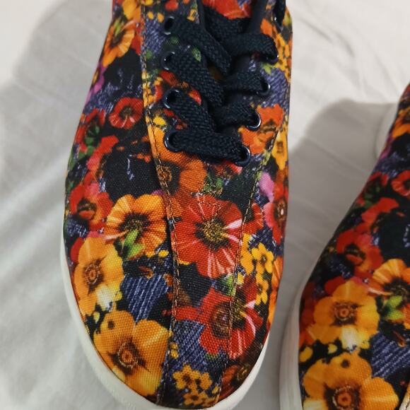 Easy Spirit W7 Floral Tie canvas style slp on sneaker High-quality white treads - Picture 8 of 14